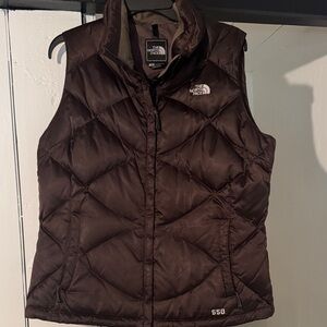 The North Face 550 Women's Brown Quilted Vest size large